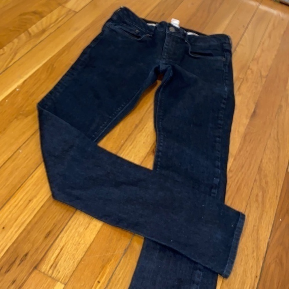 H&M dark blue denim skinny jeans EUC size 27 like new